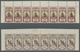 Russland: 1904, "War Orphans With Imprint Specimen", Upper Margin Stripes Of Eight Values Each, Part - Unused Stamps