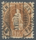 Schweiz: 1907, "3 Fr. Hellbraun Mit Zähnung D", Farbfrischer Wert Mit Vollstempel ST. GALLEN -3.VIII - Usados