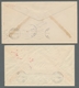 Zeppelinpost Übersee: 1925, Zwei Frankierte Belege Mit Rotem Air Mail Stempel, Via Airship "Los Ange - Zeppelins