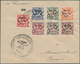 DO-X - Flugpost: 1931, Surinam, Complete Airmail Set With Ovp "Vlucht Do.X 1931", The 40 C Orange Wi - Correo Aéreo & Zeppelin