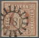 Bayern - Marken Und Briefe: 1849, 6 Kr Orangebraun In Type I, Sehr Sauberes Vollrandiges Kab.-Stück, - Otros & Sin Clasificación