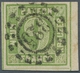 Bayern - Marken Und Briefe: 1852-62, "9 Kr. Gelbgrün", Drei Zentral Gestempelte Werte, Dabei Zwei Ra - Otros & Sin Clasificación