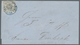 Braunschweig - Marken Und Briefe: 1853; 1/3 Silbergroschen Schwarz/weiß Mit Blauem Doppelkreisstempe - Brunswick