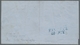 Braunschweig - Marken Und Briefe: 1853; 1/3 Silbergroschen Schwarz/weiß Mit Blauem Doppelkreisstempe - Brunswick