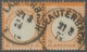 Deutsches Reich - Brustschild: 1872; Großer Schild 2 Kreuzer Orange Im Waagerechten Paar Gestempelt - Covers & Documents