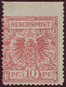 Deutsches Reich - Krone / Adler: 1890, 10 Pfg. Krone/Adler In Rot Als FÄLSCHUNG ZUM SCHADEN DER POST - Nuevos