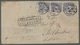 Deutsches Reich - Besonderheiten: 1880, 20 Pf. Ultramarin, Senlrechter 3er Streifen Auf Brief Von He - Other & Unclassified