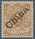 Deutsche Post In China: 1898, 3 Pf. Gelbbraun, ( Heutige Bezeichnung Hellockerbraun), Diagonaler Auf - China (offices)