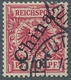 Deutsche Post In China: 1900, 5 Pf A. 10 Pfg. Futschau- Proviorium, Steiler Aufdruck, Sauber Gestemp - China (oficinas)