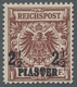 Deutsche Post In Der Türkei: 1889, 10 PA Bis 2 1/2 PIA, A. Krone Adler, Aufdrucksatz Postfrisch, Ein - Deutsche Post In Der Türkei