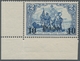 Deutsche Post In Der Türkei: 1905, 10 PIA Auf 2 M Blau, Postfrisches Unteres Linkes Eckrandstück. - Turquia (oficinas)