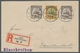 Deutsch-Südwestafrika - Stempel: AROAB; 1914, Kaiseryacht 3 Pfennig (2 Stück) Und 25 Pfennig Jeweils - África Del Sudoeste Alemana
