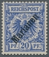 Deutsche Kolonien - Marianen: 1899, 20 Pfg. Diagonaler Aufdruck, Postfrisch, Gut Zentriert U. Gezähn - Mariana Islands