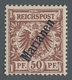 Deutsche Kolonien - Marianen: 1900, 3 Pf Bis 50 Pf, Steiler Aufdruck, Kompletter Postfrischer Satz, - Islas Maríanas