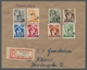 Saarland (1947/56): 1947, "10 C. Auf 2 Pfg. Urdruck" Als MiF Auf R-Brief Von ST. INGBERT (SAAR) B 14 - Covers & Documents