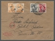 Saarland (1947/56): 1947, "10 C. Auf 2 Pfg. Mit Neuauflage Kopfstehendem Aufdruck", Farbfrischer Ein - Covers & Documents