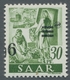 Saarland (1947/56): 1947, "Saar II", Acht Postfrische Werte Mit Kopfstehendem Aufdruck, Einmal Eckza - Cartas & Documentos