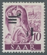 Delcampe - Saarland (1947/56): 1947, "Saar II", Acht Postfrische Werte Mit Kopfstehendem Aufdruck, Einmal Eckza - Cartas & Documentos