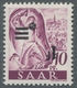 Delcampe - Saarland (1947/56): 1947, "Saar II", Acht Postfrische Werte Mit Kopfstehendem Aufdruck, Einmal Eckza - Cartas & Documentos