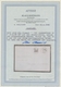 Saarland (1947/56): 1947, "5 Fr. Auf 20 Pfg. Neuauflage Mit Kopfstehendem Aufdruck" Mit Zusatzfranka - Cartas & Documentos