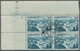 Saarland (1947/56): 1948, "25 Bis 200 Fr. Flugpost Saar III", Zentral Gestempelter Eckrand-Viererblo - Cartas & Documentos