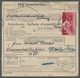 Saarland (1947/56): 1948, "200 Fr. Saar III" In MiF Auf Paketkarte Von NEUNKIRCHEN (SAAR) H 15.12.51 - Cartas & Documentos