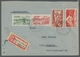 Saarland (1947/56): 1948, "Hochwasserhilfe" Komplett Auf Zwei Satz-R-Briefen Mit Zusatzfrankatur, Ei - Cartas & Documentos