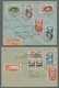 Saarland (1947/56): 1948, "Hochwasserhilfe" überkomplett Auf Zwei R-Briefen In Guter Erhaltung, Einm - Covers & Documents