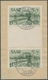 Saarland (1947/56): 1948, "5 Fr. Hochwasserhilfe Als Senkrechtes Zwischenstegpaar", Sauber Mit Zweim - Cartas & Documentos