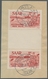 Saarland (1947/56): 1948, "12 Fr. Hochwasserhilfe Als Senkrechtes Zwischenstegpaar", Sauber Mit Zwei - Covers & Documents