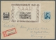 Saarland (1947/56): 1948, "Hochwasserhilfe-Blockpaar" Komplett Auf Zwei R-Briefen Mit Ersttagsstempe - Cartas & Documentos