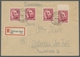 Saarland (1947/56): 1950, "Kolping", Vier Einzelwerte (einmal Oberrand) Als Sehr Seltene Portorichti - Cartas & Documentos