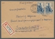 Saarland (1947/56): 1950, "25 Fr. Heiliges Jahr", Waag. Paar Als Portorichtige MeF Auf R-Brief Von M - Cartas & Documentos