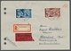 Saarland (1947/56): 1950, "Europarat" Komplett Auf Eil-R-Brief Von SAARBRÜCKEN 3 A 24.10.50 Nach Hor - Cartas & Documentos