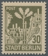 Sowjetische Zone - Berlin Und Brandenburg: 1945, "30 Pfg. Bräunlicholiv Auf Graurosa Getöntem Papier - Otros & Sin Clasificación