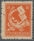 Sowjetische Zone - Thüringen: 1945, "8 Pfg. Rotorange Auf Papier Mit Steil Fallender Streifung Und S - Otros & Sin Clasificación