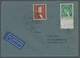 Berlin: 1949, "10 Pfg. Währungsgeschädigte", Unterrandwert Mit Mi. 74 Auf Flugbrief Ohne Flugbestäti - Unused Stamps