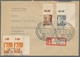 Delcampe - Französische Zone - Baden: 1947/48, "1. Und 2. Ausgabe", Vier R-Briefe Mit MiF Mit Hauptsächlich Obe - Other & Unclassified