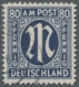 Bizone: 1945, AM-Post 80 Pfennig Schwarzviolettultramarin In Der 11 1/2 Zähnung Gestempelt In Tadell - Other & Unclassified