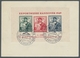 Bizone: 1949, "Hannovermesse-Block Mit 30 Pfg. Schwarzviolettultramarin", Rückseitig Als Portorichti - Other & Unclassified