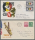 Vereinigte Staaten Von Amerika: 1852-1949, Sammlung Von 44 Belegen In Einem Album Mit U.a. Auslandsd - Usados