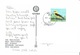 26E :Latvia Yellow Bird Stamp Used On Island Of Santorini Greece Postcard - Latvia