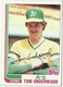 1982 TOPPS BASEBALL CARDS - OAKLAND A’s – MLB – MAJOR LEAGUE BASEBALL – LOT OF FOUR - Verzamelingen