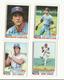 1982 TOPPS BASEBALL CARDS – TEXAS RANGERS – MLB – MAJOR LEAGUE BASEBALL – LOT OF FOUR - Lotes