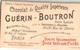 Chromo Chocolat GUERIN BOUTRON - Dans Les Airs : 1783 Premier Ballon à Hydrogène  - Scans Recto Verso - Sonstige & Ohne Zuordnung