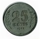 PAYS-BAS / 25 CENTS /1944 / ZINC - 5 Cent