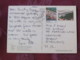 Greece 1982 Postcard "Corfu Harbor Fountain" To England - Sithonia - Halkidiki - Samothrace - Greece