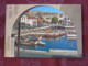 Greece 1982 Postcard "Crete St. Nikolaos Harbor" To England - Byzantine Book Illustration - Greece