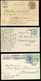 1900-13. 4db Képeslap, Postatörténeti érdekességekkel, Kék Bélyegzés, Postaügyn Stb. - Used Stamps