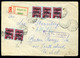 BUDAPEST 1945.12. Ajánlott, Cenzúrázott Infla Levél Az USA-ba / 20g Registered CENSORED Cover 5x300P Budapest To Baton R - Covers & Documents